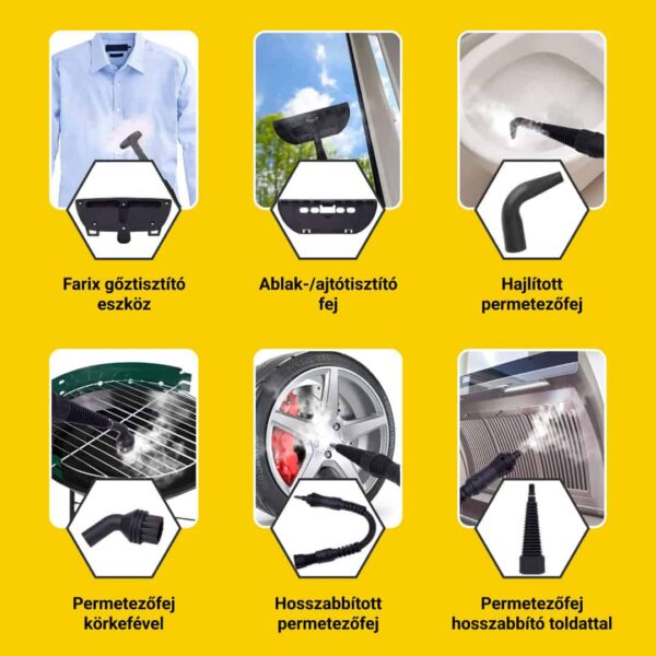 STEAMY® Nyomás alatti levegős gőztisztító – Minden az egyben 9 exkluzív tartozékkal - Image 4