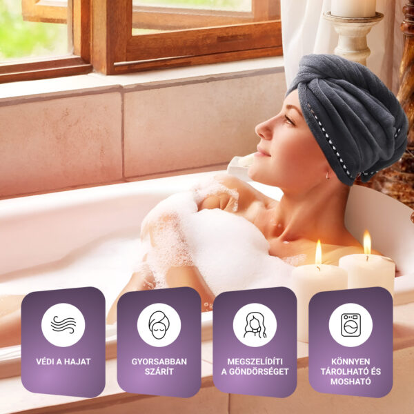 HAIRGLOW® – Gyorsan Száradó Haj Törölköző (1+1 INGYEN) - Image 5