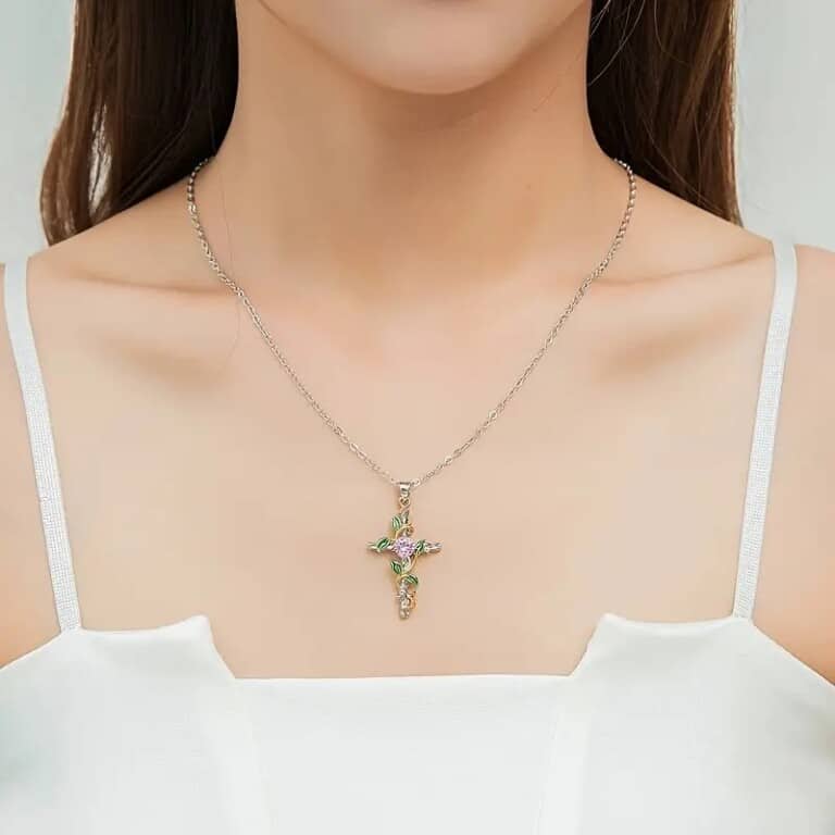 Vintage keresztes medál nyaklánc