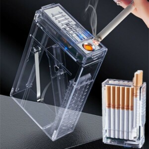 AKRIL CIGARETTATARTÓ ÖNGYÚJTÓVAL™ ELEKTROMOS ÖNGYÚJTÓ