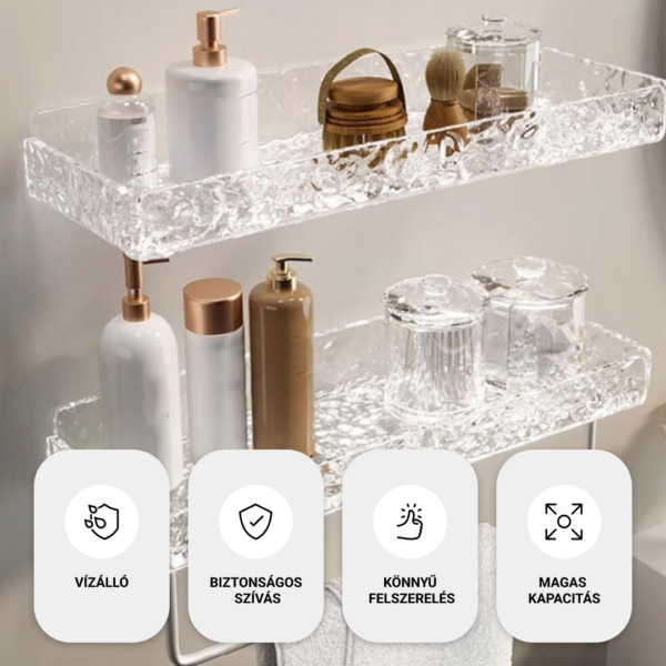 Lotion Rack™ egy fürdőszobai polc, amely fúrás nélkül rögzíthető - Image 6