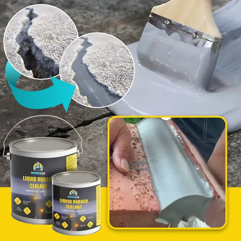 RHINOFIX GroutFlex – Vízálló folyékony gumi tömítőanyag repedések javítására (különböző méretekben)