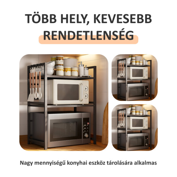 MicroRack™ Bővíthető Polc Mikrohullámú Sütőhöz - Image 2