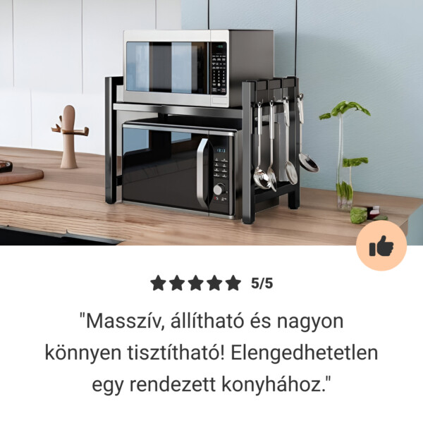 MicroRack™ Bővíthető Polc Mikrohullámú Sütőhöz - Image 8