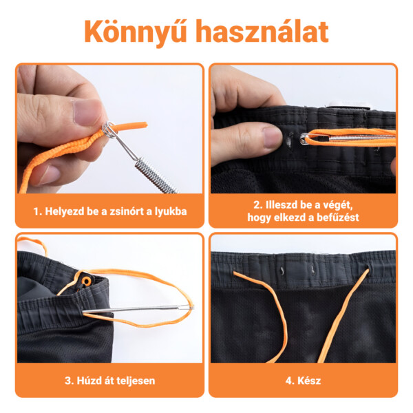 GARMENTFIX™ RUGALMAS ROZSDAMENTES ACÉL KÁBELFŰZŐ – 3 DB - Image 3