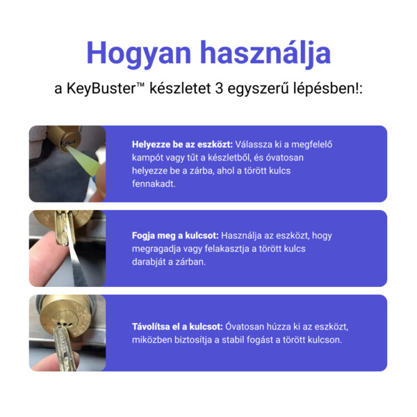 KeyBuster™ Készlet Törött Kulcsok Kivételéhez - Image 5