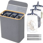 LaundryEase™ – Három rekeszes szennyeskosár