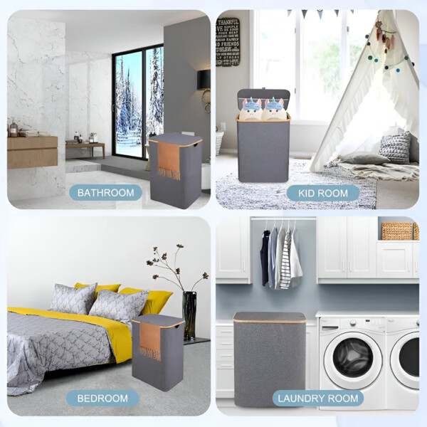 LaundryEase™ – Három rekeszes szennyeskosár - Image 6