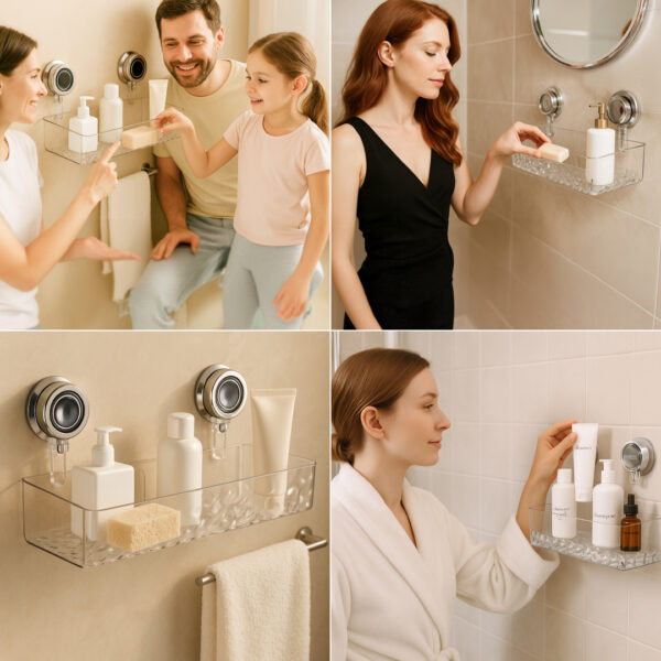 Lotion Rack™ egy fürdőszobai polc, amely fúrás nélkül rögzíthető - Image 2