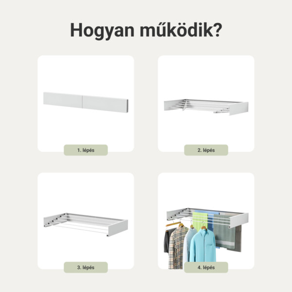 NINJARACK™ ÖSSZECSUKHATÓ FALI RUHASZÁRÍTÓ - Image 4