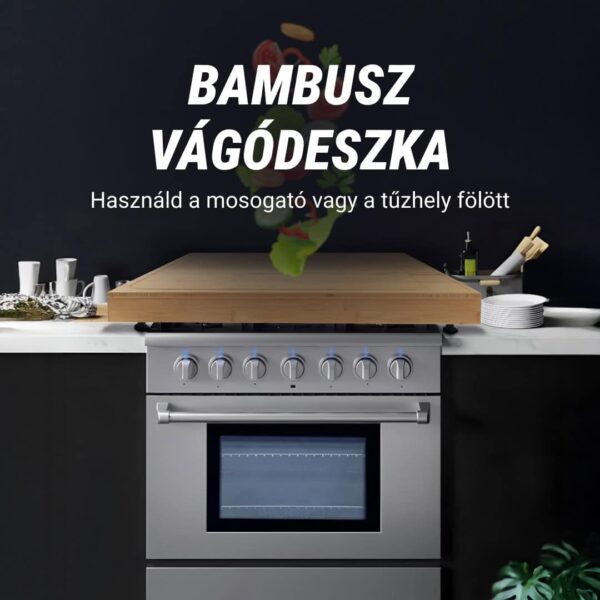 BambooCraft™ - Extra Nagy Bambusz Vágódeszka Levehető Lábakkal - Image 2