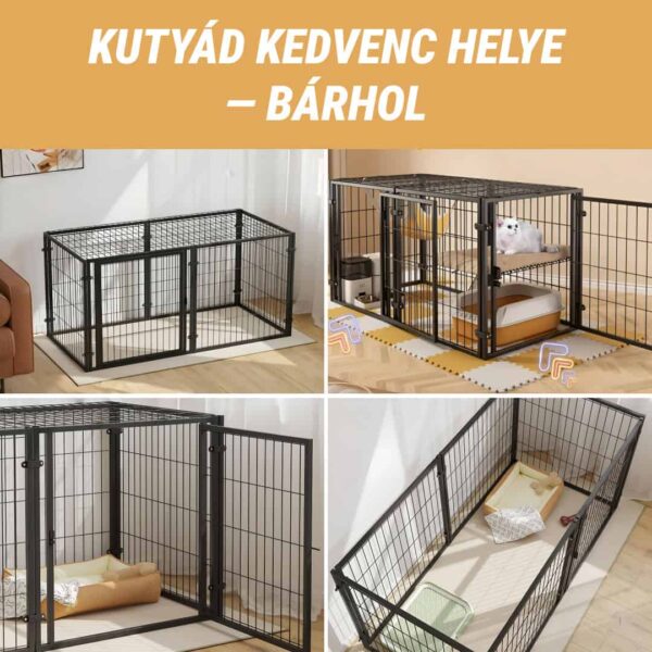 Pawz™ - Összecsukható, többfunkciós kutyakerítés ajtóval és levehető tetővel - Image 2