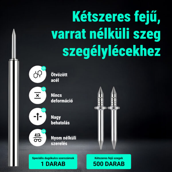 Naox™ - 500 darabos szegélyléc dupla szög készlet szerszámokkal - Image 2