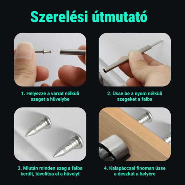 Naox™ - 500 darabos szegélyléc dupla szög készlet szerszámokkal - Image 3