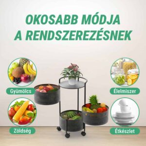 Alternative view of SpinRack™ - Forgó fém rendszerező 3 szintes